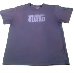 National Guard Mens XL Gray T-Shirt Short Sleeve Used Still In Good Condition